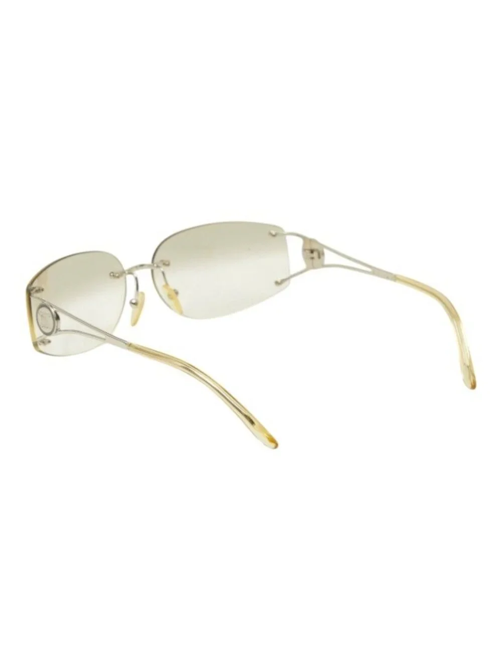 Celine Triomphe Sunglasses Clear Silver Metal Acetate Eyewear